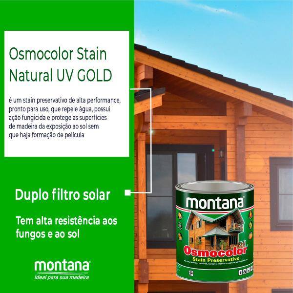 Imagem de Stain Natural Uv Repelente Água Para Madeiras Montana 900ml