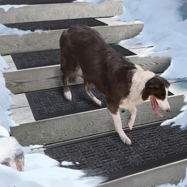 Imagem de Stair Treads Aucuda 6 peças 8,5 x 30 cm para idosos e cães