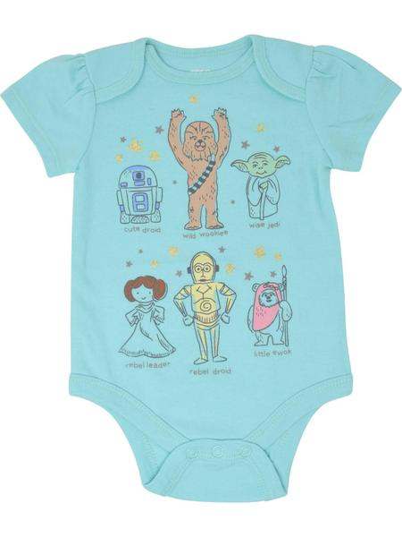 Imagem de Star Wars Baby Girls 5 Pacotes Bodysuits Princesa Leia Yoda Chewbacca 0-3 meses