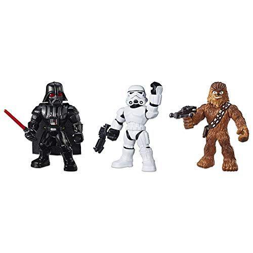 Imagem de Star Wars Galactic Heroes Mega Mighties 3-Pack - Stormtrooper, Darth Vader, e Chewbacca 10-Inch Action Figures, Kids Ages 3 and Up (Amazon Exclusive)