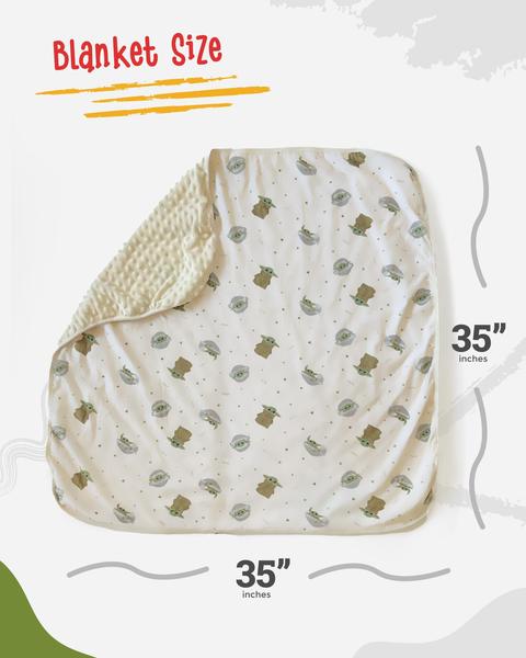 STAR WARS Mandalorian Baby Unisex Plush Blanket Baby Yoda Baby Gifts - Cobertores Soft Baby (Off-White/Green, 0-12 Meses) Imagem de STAR WARS Mandalorian Baby Unisex Plush Blanket Baby Yoda Baby Gifts - Cobertores Soft Baby (Off-White/Green, 0-12 Meses)