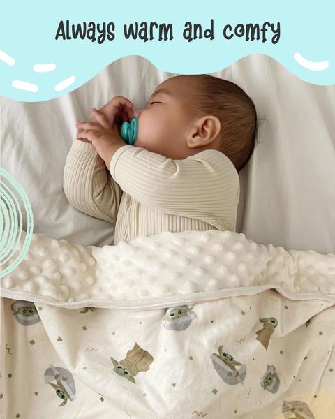STAR WARS Mandalorian Baby Unisex Plush Blanket Baby Yoda Baby Gifts - Cobertores Soft Baby (Off-White/Green, 0-12 Meses) Imagem de STAR WARS Mandalorian Baby Unisex Plush Blanket Baby Yoda Baby Gifts - Cobertores Soft Baby (Off-White/Green, 0-12 Meses)