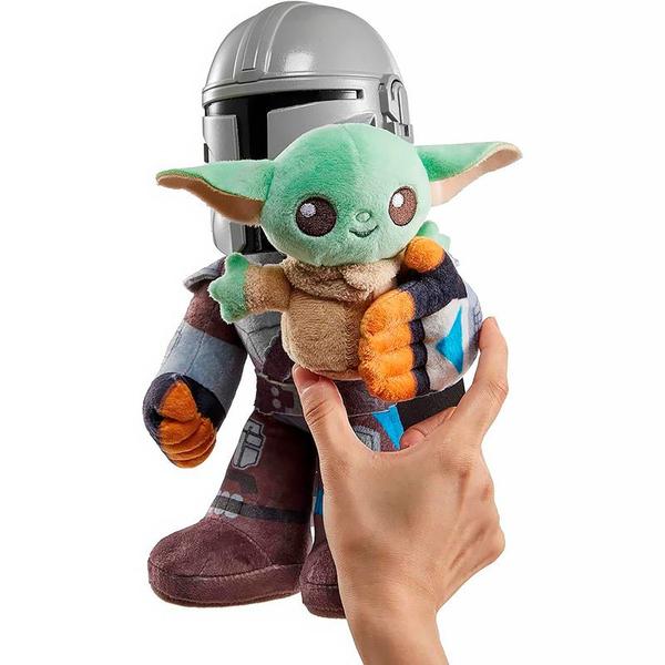 Imagem de Star Wars Pelúcia Disney Mandalorian e Grogu com Sons HPC19 - Mattel