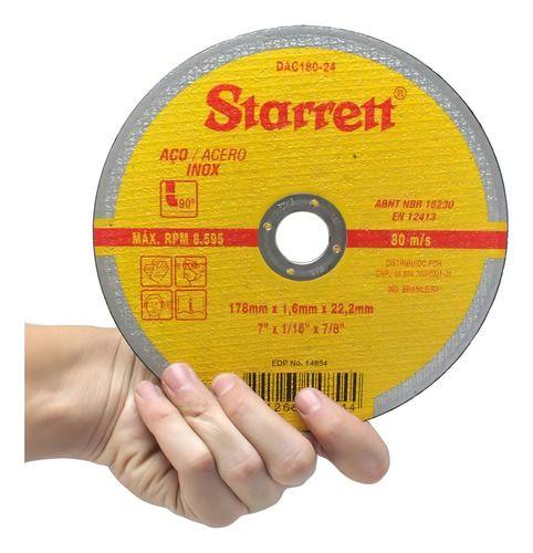 Imagem de Starrett  Corte  Dac18024 Disco  Amarelo 180 Mm  Unidade