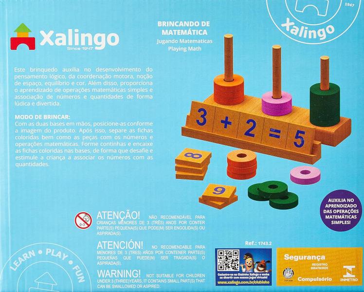 Imagem de Steam Quebra-Cabeça Brincando de Matemática 56 Peças Xalingo