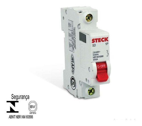 Steck Disjuntor Unipolar 1 Polo 32a Curva Com 3ka Sdd62c32 Imagem de Steck Disjuntor Unipolar 1 Polo 32a Curva Com 3ka Sdd62c32