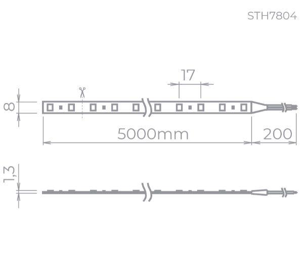 Imagem de Stella fita led eco 5w/m 12v ip20 4000k sth7804/40 branco neutro