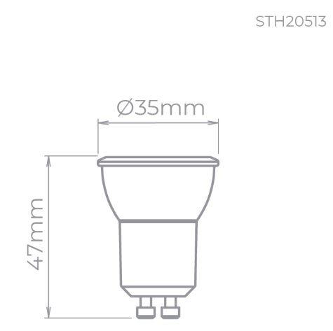 Imagem de STELLA LÂMPADA LED MR11 3W BRANCO QUENTE STH20513/30 36º 3000K 210LM EVO IRC95