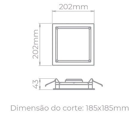 Imagem de Stella painel led deep 18w sth8903br/30 3000k 1300l