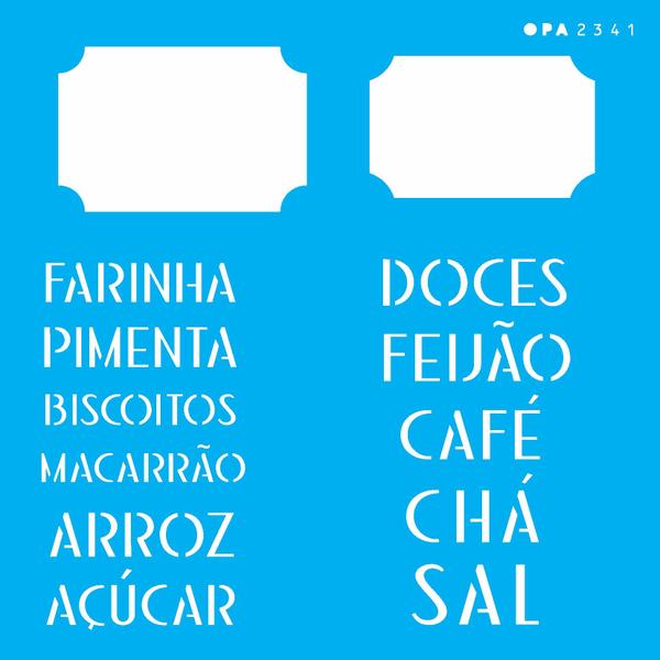 Imagem de Stencil 1414 Simples  Tag Alimentos  OPA 2341