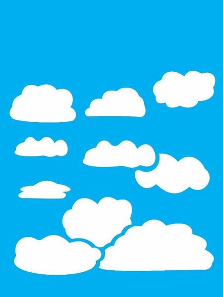 Imagem de Stencil 15X20 Simples Nuvens - Opa 746