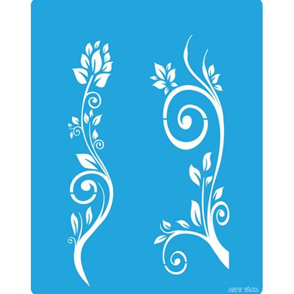 Imagem de Stencil Arte Fácil 13,5 x 17cm - ST-111 Galho com Flores