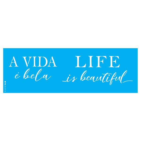 Imagem de Stencil de Acetato Opa - 3373 Frase a Vida É Bela 10 X 30cm