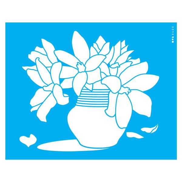 Imagem de Stencil de Acetato Opa - 3400 Vaso Flor Açafrão-do-prado 20 X 25cm