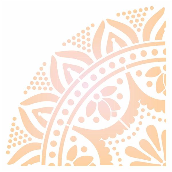 Imagem de Stencil de Acetato para Pintura OPA 30 x 30,5 cm  2595  Mandala Grande Renda