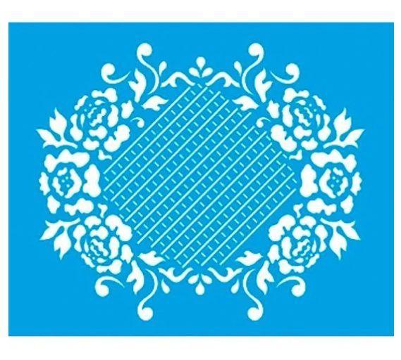 Imagem de Stencil Especial Pintura Forma Rosas 21,1x17,2 Stm-041 - Litoarte