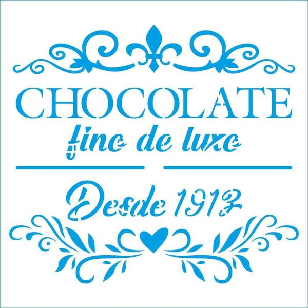 Imagem de Stencil Litoarte Rose Ferreira 14 x 14 cm - STA-154 Chocolate Fino de Luxo