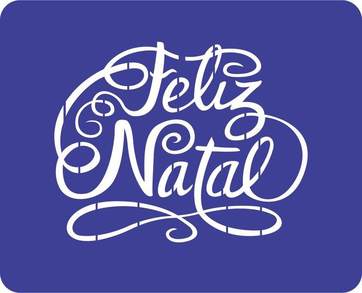 Imagem de Stencil Natal Frase Feliz Natal  - Jeito Próprio Artesanato