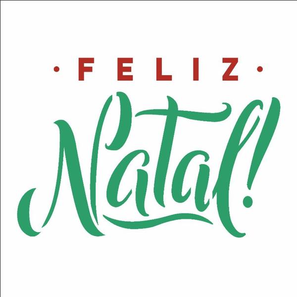 Imagem de Stencil Opa 14 x 14 cm - Feliz Natal - 3010