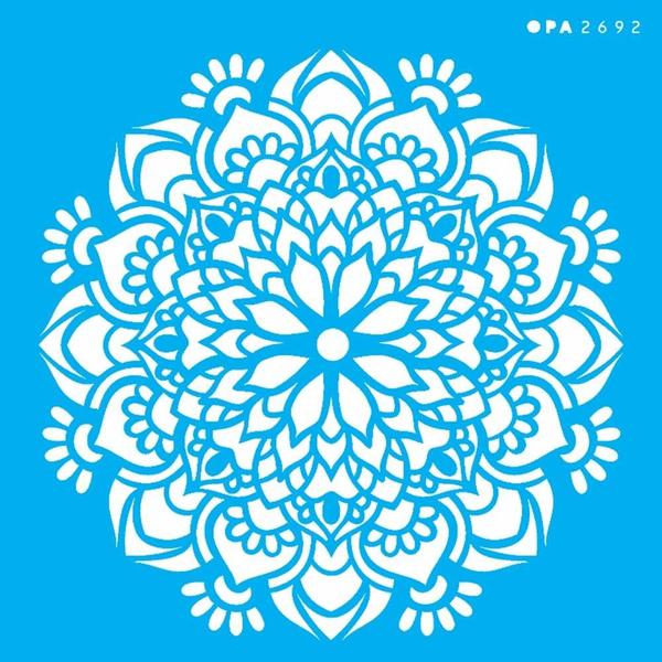 Imagem de Stencil Opa 14 x 14 cm - Mandala Flor Bauer - 2692