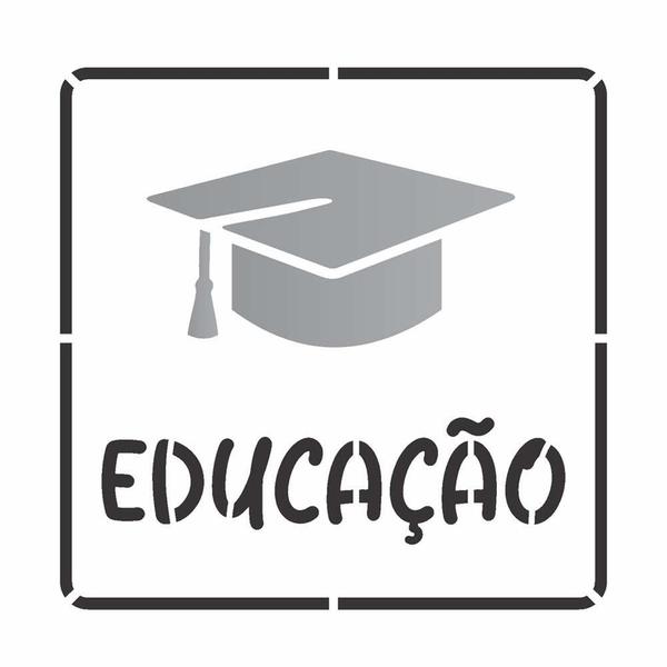 Imagem de Stencil Opa 14 x 14 cm - Profissões Educação - 3090