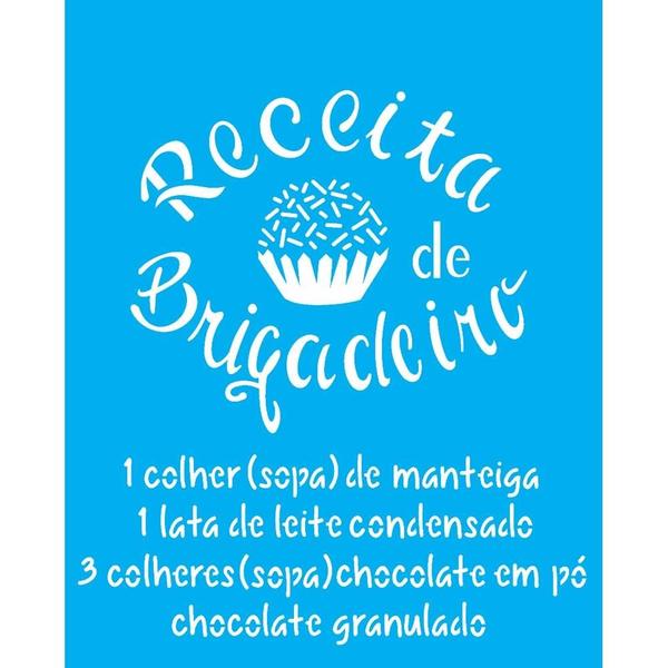 Imagem de Stencil Opa 20 x 25 cm - Receita Brigadeiro - 2286