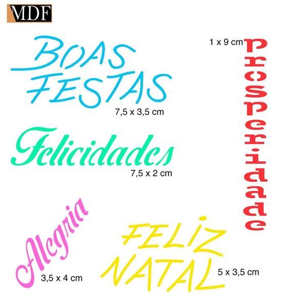 Imagem de Stencil Pintura Feliz Natal Alegria e Felicidade Stnx-030 10x10 Litoarte