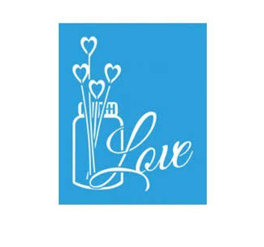 Imagem de Stencil Pintura Vidro Love Aromatizador 21,1x17,2 Stm-639 - Litoarte