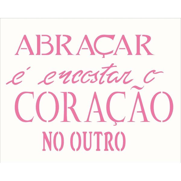 Imagem de Stencil Simples 20X25 Opa 2183  Frase Abracar