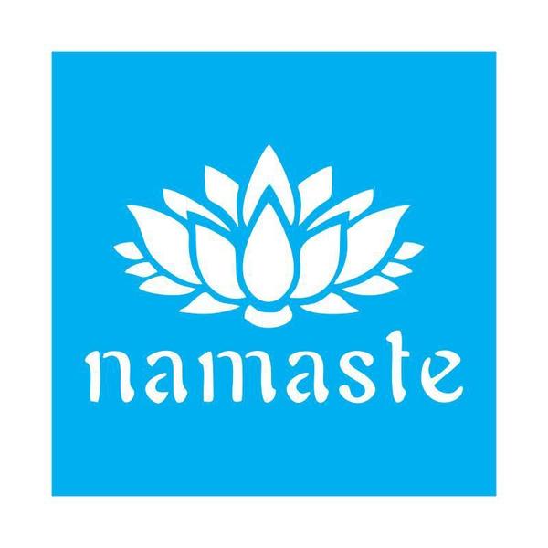 Stencil Tamako Namaste - 30X30Cm - Ref 9642 Imagem de Stencil Tamako Namaste - 30X30Cm - Ref 9642