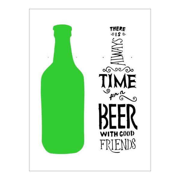 Imagem de Stencil Tamako Time For A Beer - 15X20Cm - Ref A2631