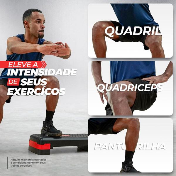 Imagem de Step Profissional Funcional Aeróbico Fitness Regulável Consport