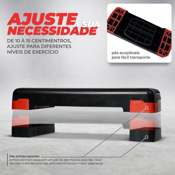 Imagem de Step Profissional Funcional Aeróbico Fitness Regulável Consport