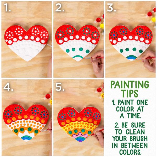 Imagem de Stepping Stone Creative Roots Mosaic Heart com kit de pintura para crianças