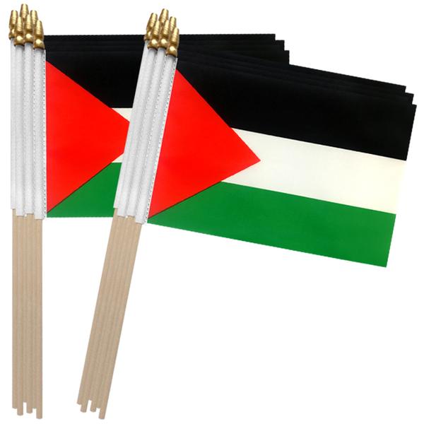 Imagem de Stick Flag TSMD Palestine Palestine Palestine 21x14cm, pacote com 12