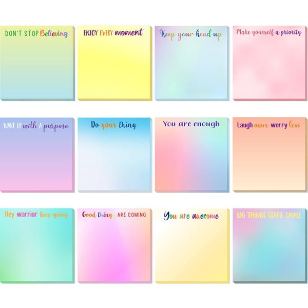 Imagem de Sticky Notes Zonon Inspirational 3 x 3 polegadas 12 peças