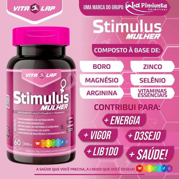 Imagem de Stimulus Mulher Suplemento Feminino 60 Cápsulas La Pimienta