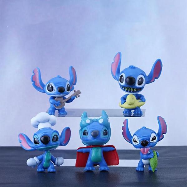 Imagem de Stitch Boneca Figuras Anime 10 Pçs 5cm Brinquedos Dos Desenhos Animados Ornamentos Micro Bolo