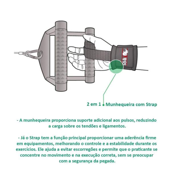 Imagem de Strap 100% Algodão Tala Com Munhequeira Macia Pra Musculação
