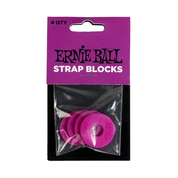 Imagem de Strap block trava borracha ernie ball roxa p/ correia c/ 4un