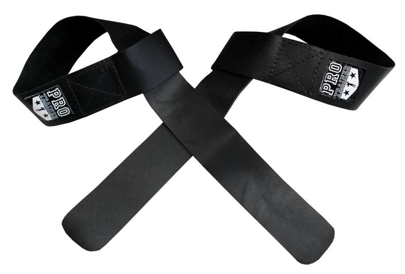 Imagem de Strap Fita Couro Preto Barra Musculação