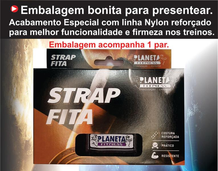 Imagem de Strap Fita Musculação 100% Algodão Exercício Funcional