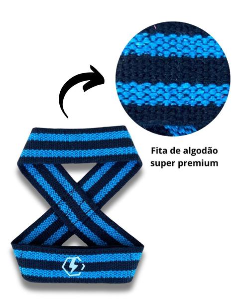 Imagem de Strap Oito Luva c/NEOPRENE Academia Musculação Treino Pesado