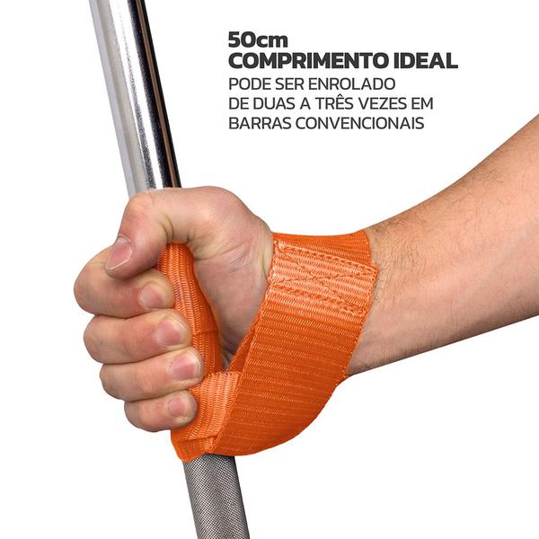 Imagem de Straps Musculação Pro Muvin com 50cm de Comprimento para Levantamento de Peso  Academia - Par