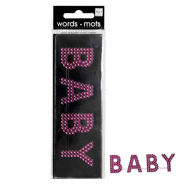 Imagem de Strass Adesivo Autocolante Big Ideas Palavra Baby Girl Cristal P 1 Unidade - RW-452