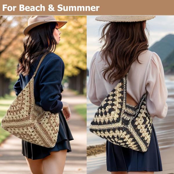 Imagem de Straw Hobo Bag YIKOEE Woven Beach Sacola para mulheres 2024