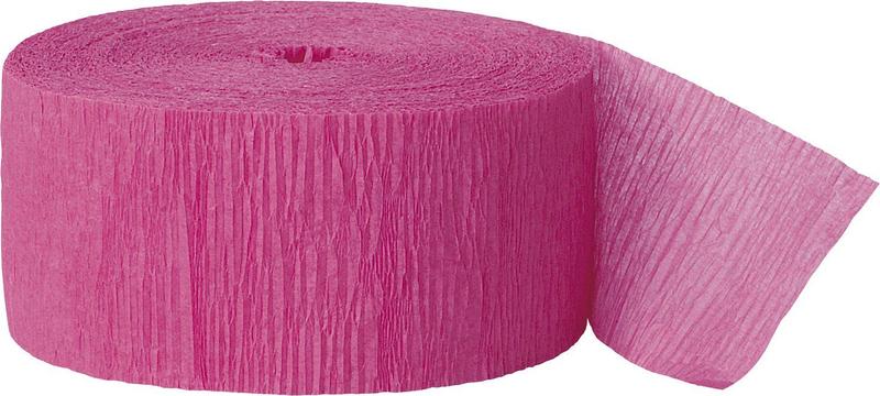 Imagem de Streamer de papel crepom Unique Hot Pink 2 m (1 peça)