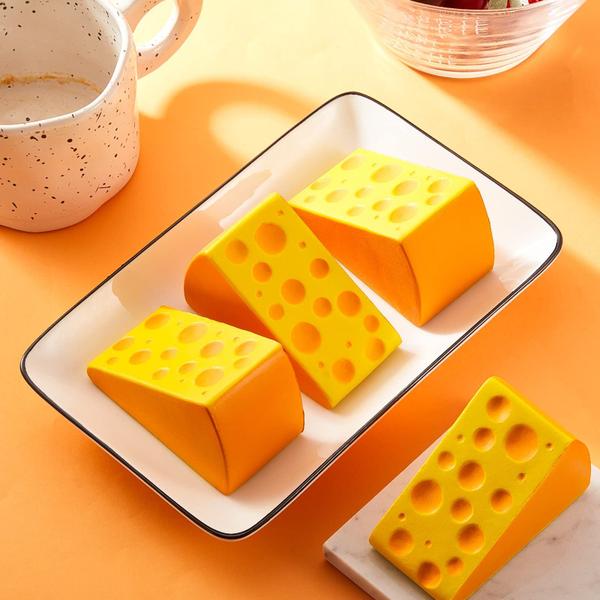 Imagem de Stress Toy Chivao Cheese Yellow 4 peças para alívio da ansiedade