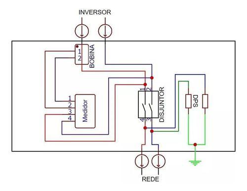 Imagem de String Box Solar Ca 40a Para Microinversor Com Medidor Kwh