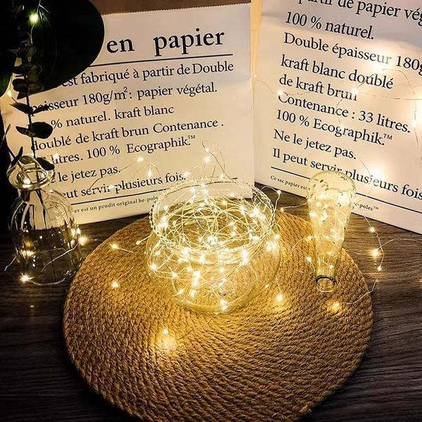 Imagem de String Lights BQZYX+ Fairy Alimentado por USB 2m 20 LED Amarelo Quente